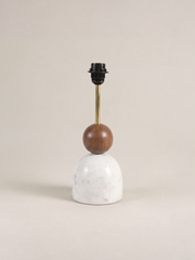 Kado Mango Wood & Marble Lamp Base - Dome