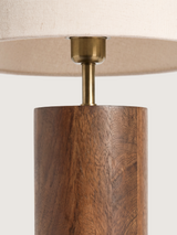 Kado Mango Wood & Marble Lamp Base - Cylinderical