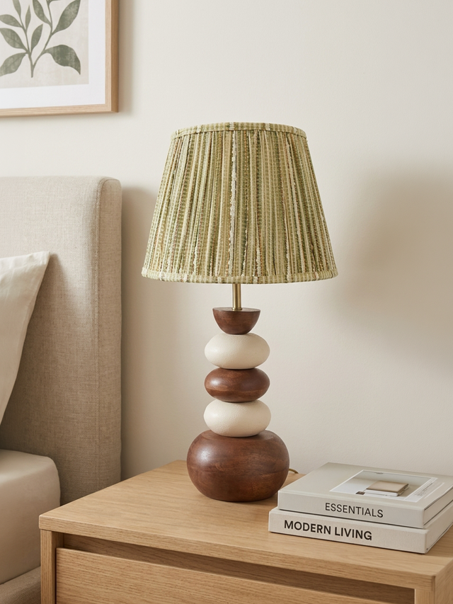 Peba Mango Wood Pebble Lamp Base