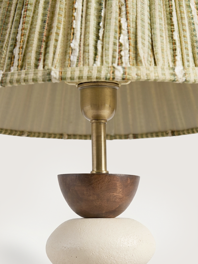 Peba Mango Wood Pebble Lamp Base