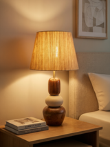 Peba Mini Mango Wood Pebble Lamp Base