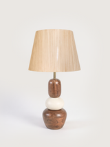 Brian Silk Lampshade with Mini Pebble Base
