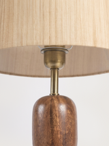 Peba Mini Mango Wood Pebble Lamp Base