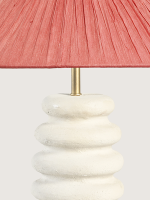 Charlotte Raffia Lampshade with Sora Paper Mache Base