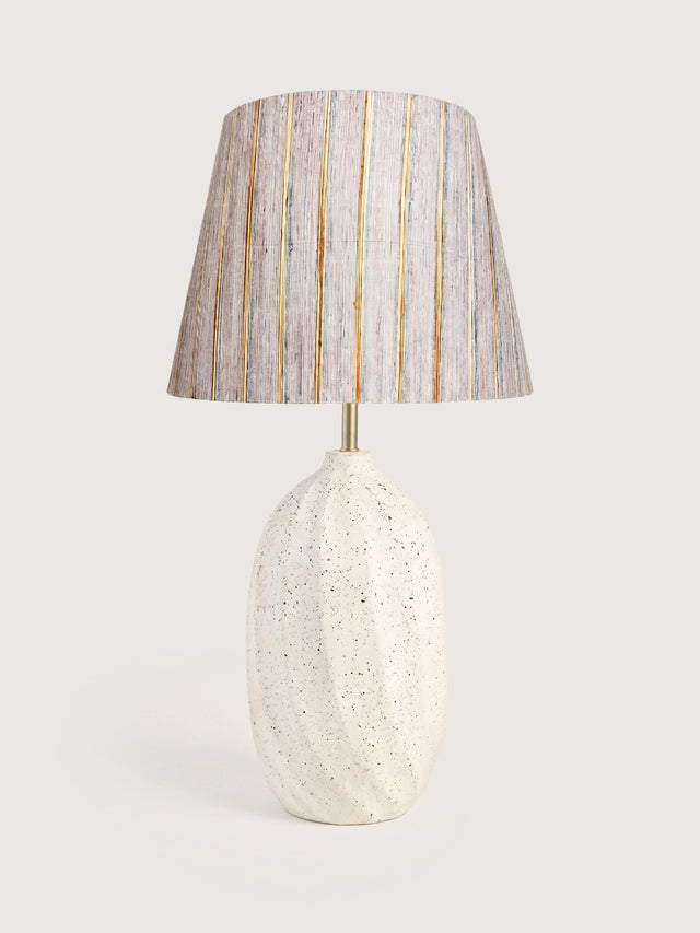 Baker Silk Lampshade with Luma Paper Mache Base