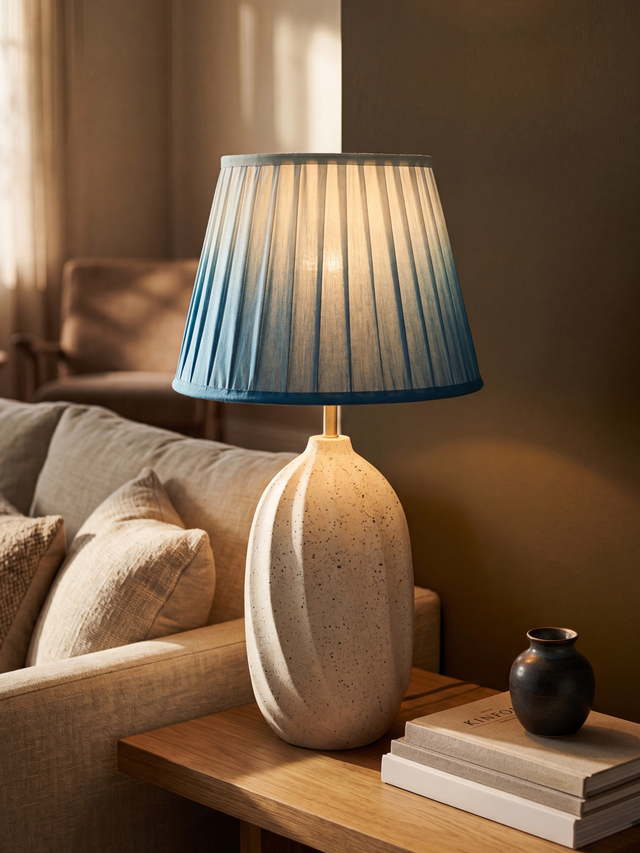 Saskia Silk Ombre Lampshade with Luma Paper Mache Base