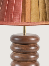 Teresa Silk Ombre Lampshade with Sculptural Mango Wood Base