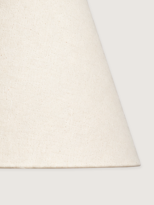 Tim Cotton Lampshade with Mango Wood & Marble Cylindrical Base