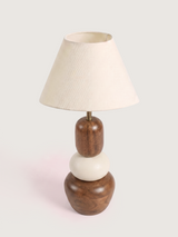 Virginia Cotton Lampshade with Mini Pebble Base