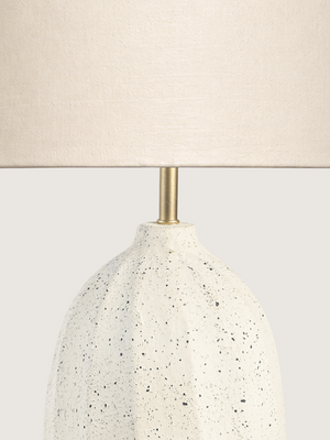 Becky Cotton Lampshade with Luma Paper Mache Base