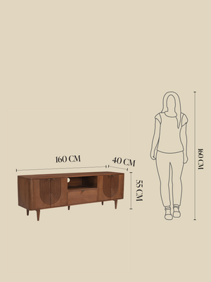 Ariso Mango Wood Media Unit