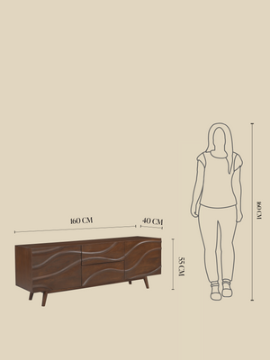 Beth Mango Wood Media Unit