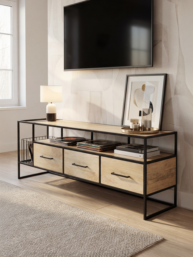 Bettina Mango Wood Media Unit