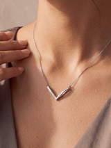 Volta Lab Diamond V-Shape Pendant - Sterling Silver