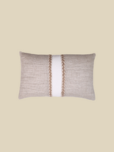 Kenil Beige Hand-woven Cushion