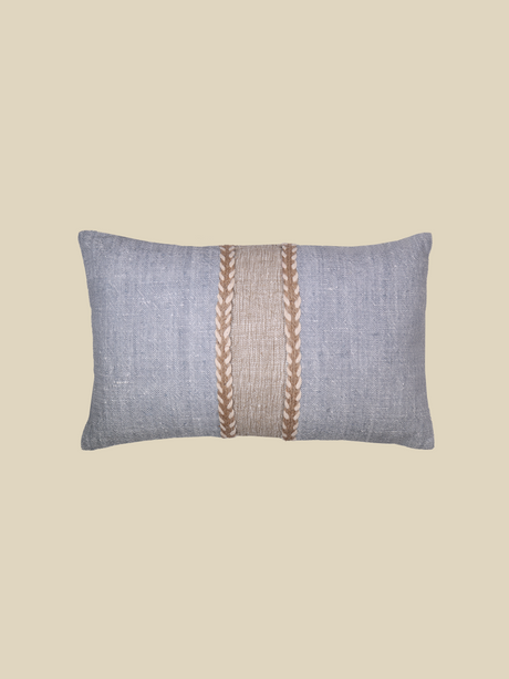Kenil Blue Hand-woven Cushion