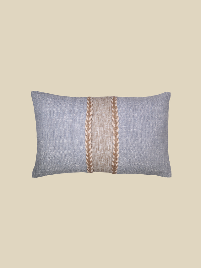 Kenil Blue Hand-woven Cushion
