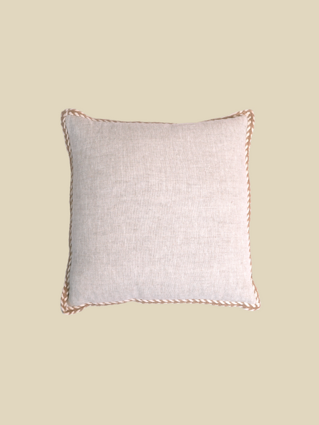 Hamir Beige Hand-woven Cushion