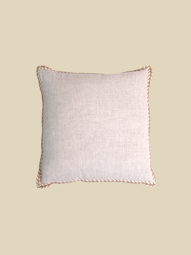 Hamir Beige Hand-woven Cushion