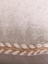 Hamir Beige Hand-woven Cushion