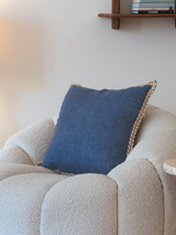 Hamir Deep Blue Hand-woven Cushion