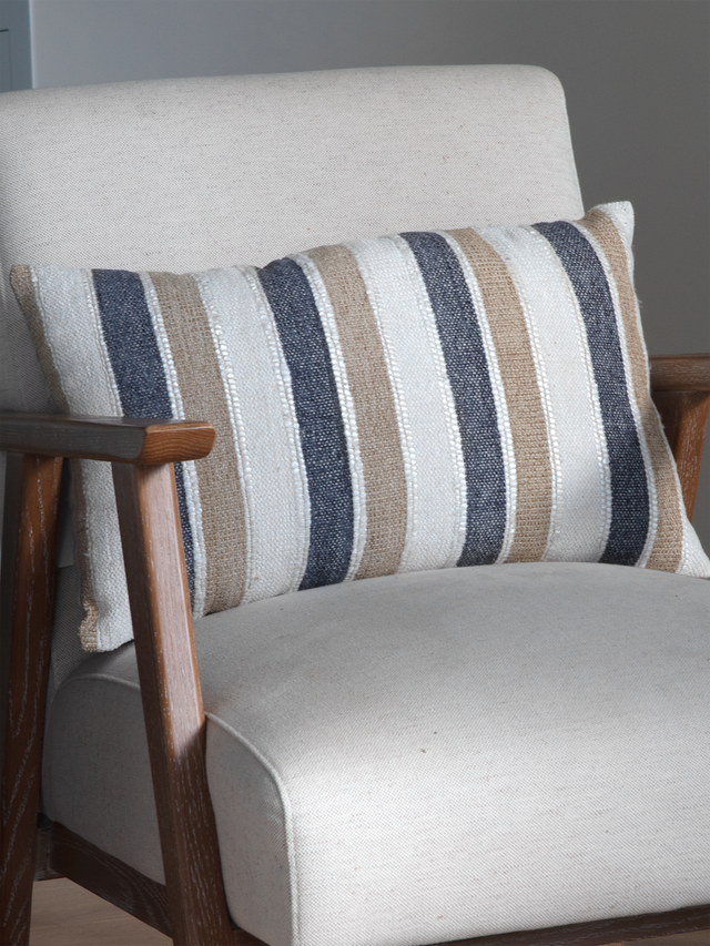 Monochrome Magic Hand-woven Cushion