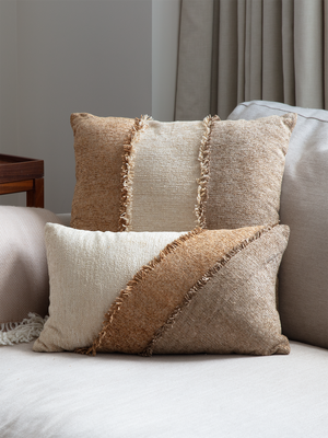 Ember Crest Hand-woven Cushion