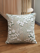 Zinnia Sage Green Cotton Cushion