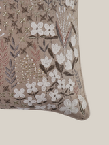 Zinnia Beige Cotton Cushion