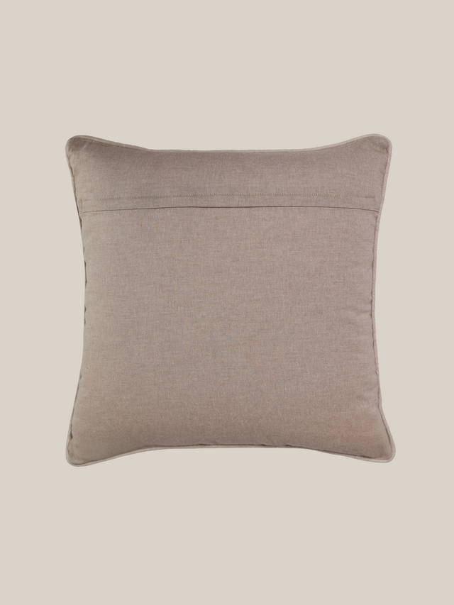 Zinnia Beige Cotton Cushion