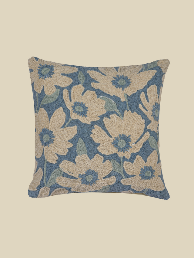 Salvia Cotton Floral Cushion
