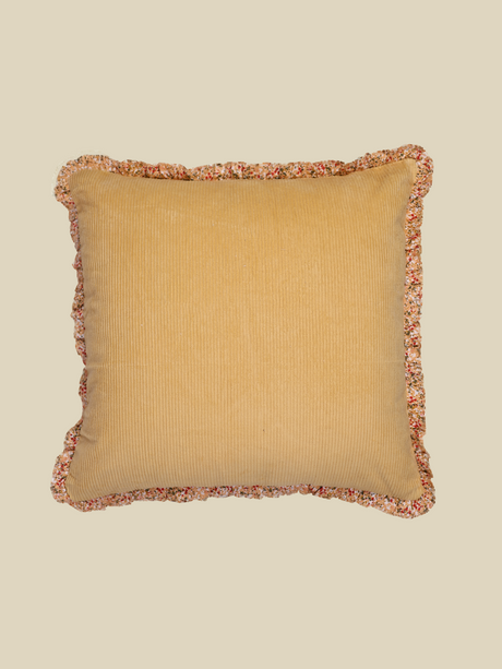 Maribelle Yellow Cotton Cushion