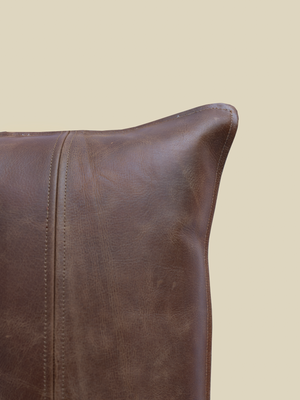 Sloane Brown Leather Cushion