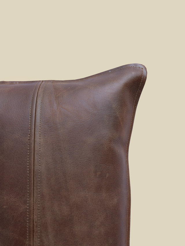 Sloane Brown Leather Cushion