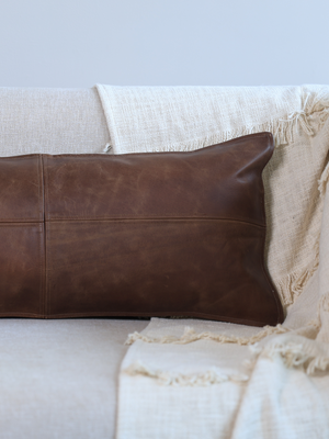 Sloane Brown Leather Cushion