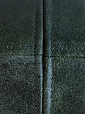 Sloane Green Leather Cushion