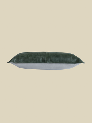 Sloane Green Leather Cushion