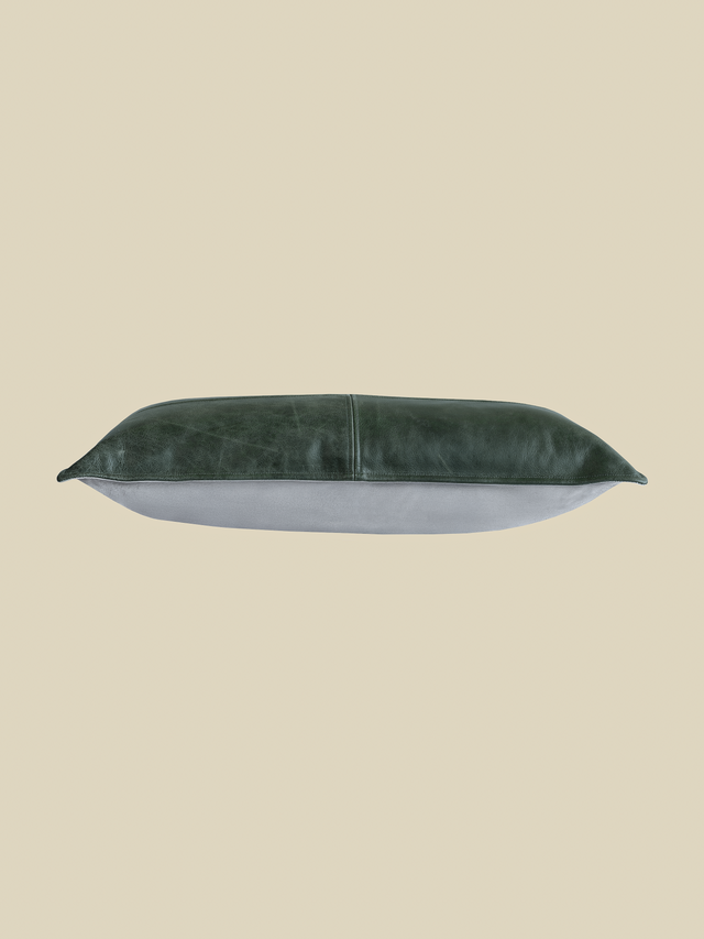 Sloane Green Leather Cushion