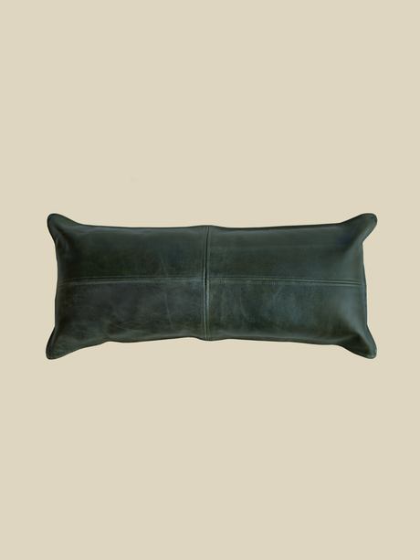Sloane Green Leather Cushion