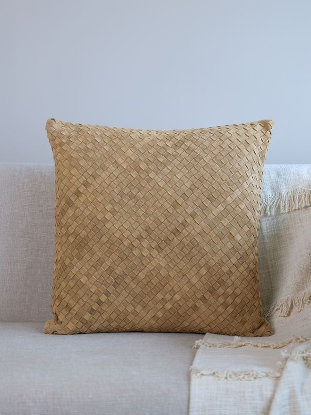 Ann Tan Suede Leather Cushion