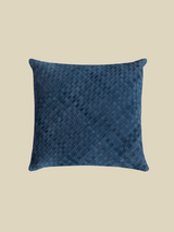 Ann Blue Suede Leather Cushion