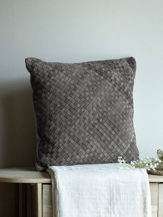 Viviana Suede Leather Cushion