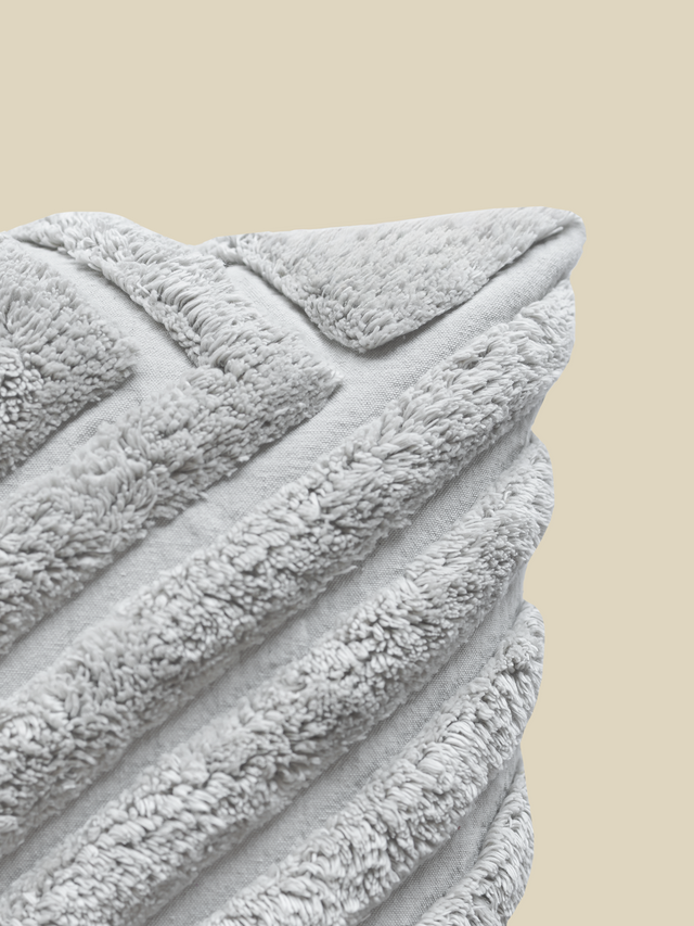 Avery Grey Cotton Cushion