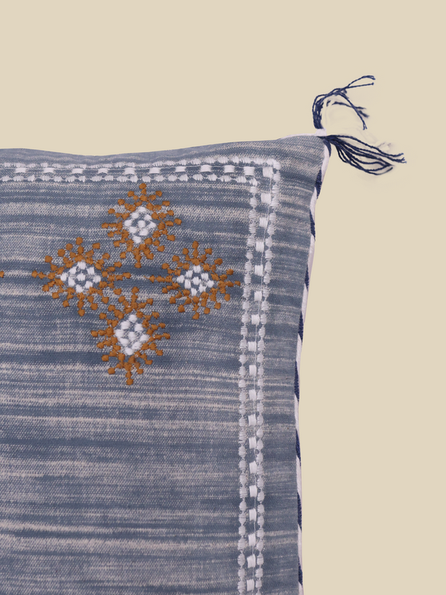 Savya Embroidered Cotton Cushion