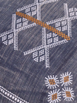 Farida Embroidered Linen Cushion
