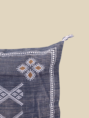 Farida Embroidered Linen Cushion