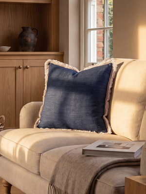 Stella Hand-woven Cushion - Blue