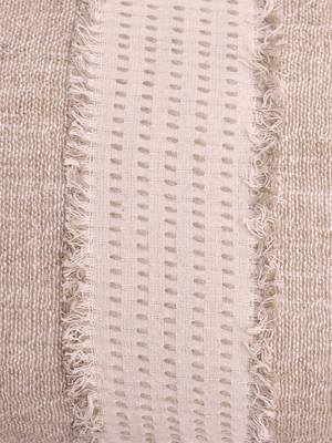 Jan Beige Hand-woven Cushion