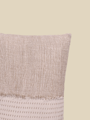 Jan Beige Hand-woven Cushion