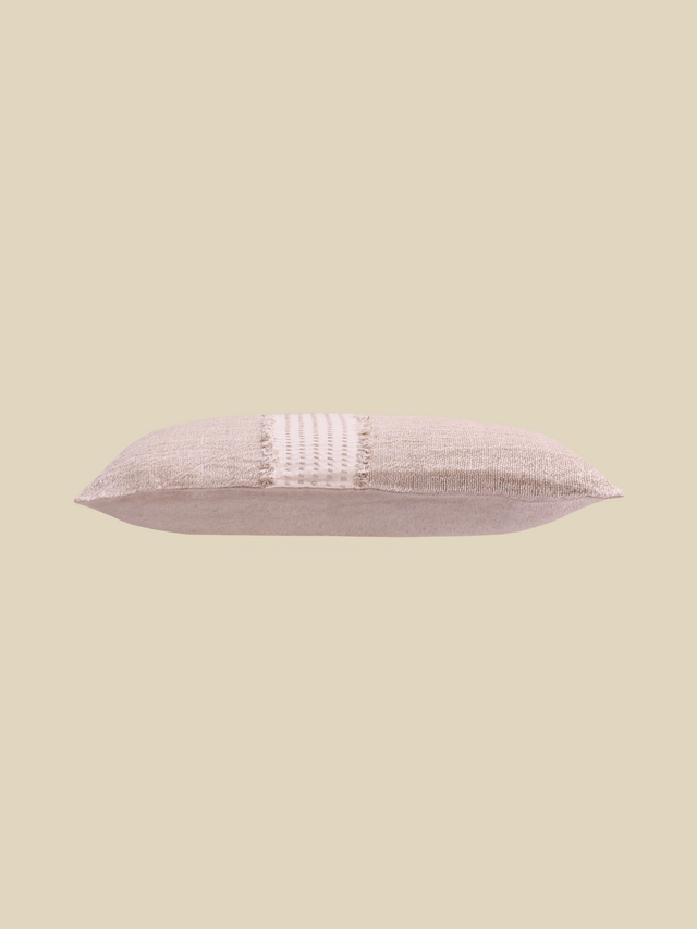 Jan Beige Hand-woven Cushion